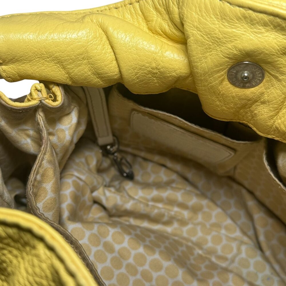 Brighton Etta Yellow Soft‎ Leather Tassel Cross Body Handbag $240 - Picture 11 of 12